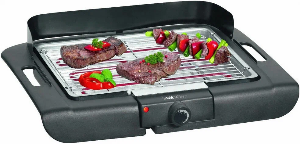 Барбекю Clatronic BQS 3508 schwarz, мощность 2000 Вт, защита от ветра