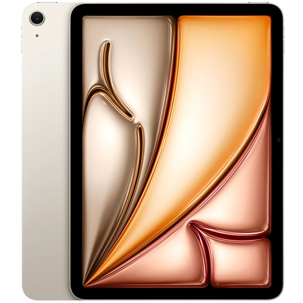 Apple iPad Air 11 2026 вид спереди тонкая рамка дисплей включён цвет Starlight