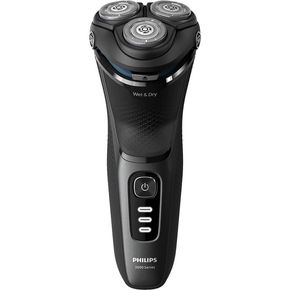 Philips S3244/12 вид спереди три бритвенные головки Wet and Dry серия 3000