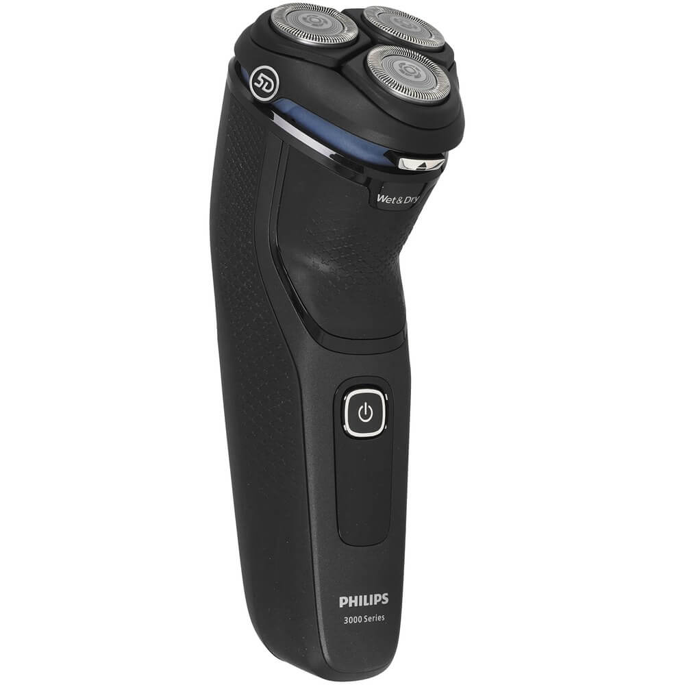 Philips S3244/12 вид сбоку эргономичный корпус с нескользящей вставкой три головки сверху