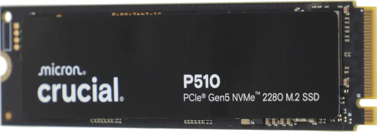 Crucial P510 2TB боковой профиль M.2 2280 конструкция и разъёмы