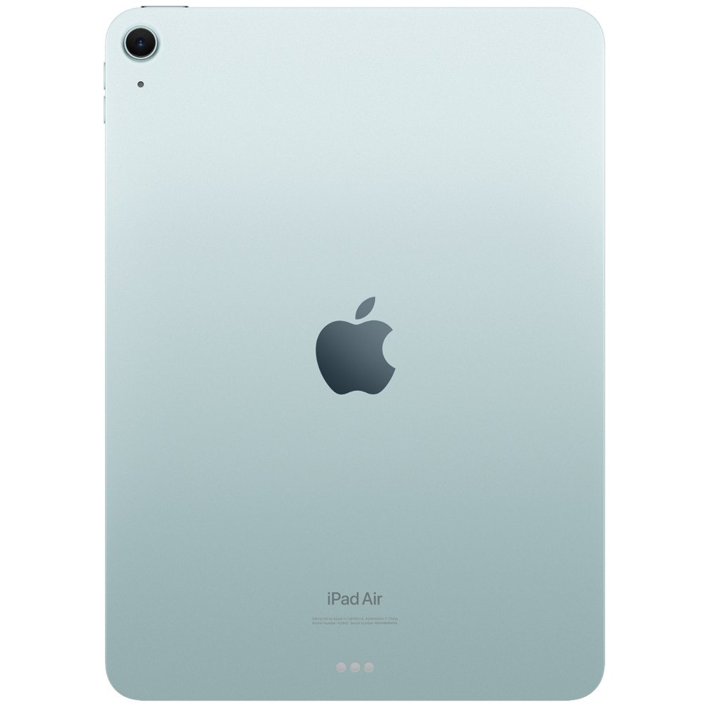 Apple iPad Air 11 2026 вид сзади, алюминиевый корпус Blue, логотип Apple, минималистичный дизайн