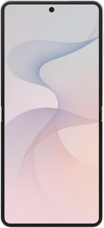 Samsung Galaxy Z Flip8 кремовый — вид сбоку в сложенном состоянии, толщина 6.1 мм