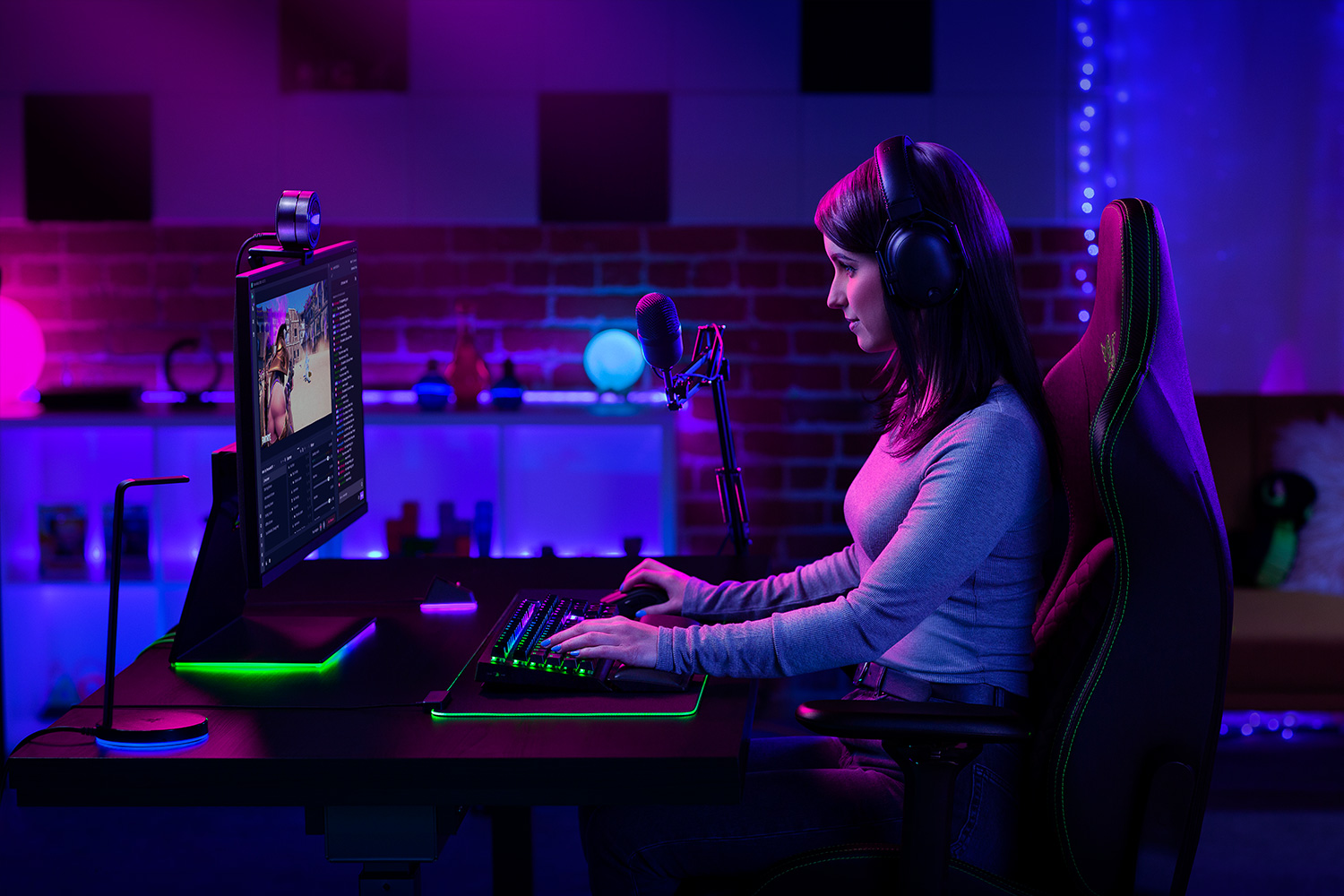 Широкоугольная Full HD веб-камера для стрима Razer Kiyo Pro