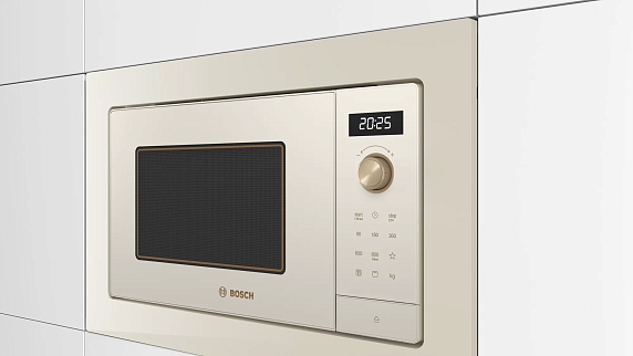 Bosch BEL653MP3 встраиваемая микроволновая печь жемчужный белый электронная панель управления