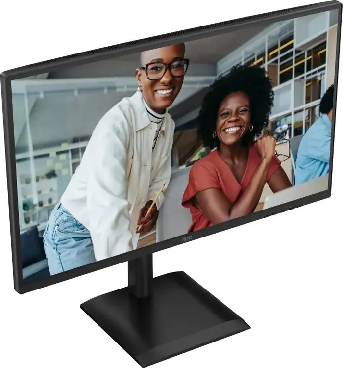 AOC Q27E4U монитор вид сзади порты HDMI DisplayPort USB